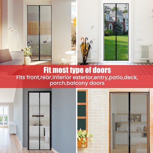 82" Magnetic Screen Door Mesh Patio Door Net Anti-Scratch Anti Bugs Fly Curtain - Picture 13 of 17
