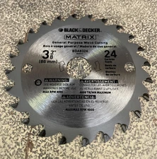 Genuine Black & Decker Matrix 86mm 24T Wood Circular Saw Blade