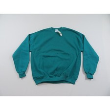 Cheetah Sweatshirt, Blank Plain Sweater, Green Made in USA Sz L 1990s New NWT