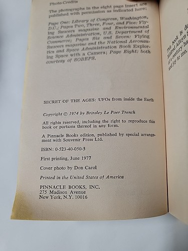 Secret of the Ages - Brinsley Le Poer Trench (1st thus) Pinnacle, 1977 - Picture 4 of 4