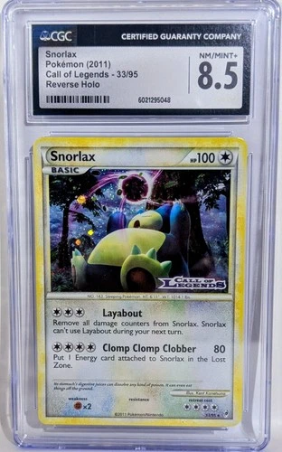 Pokémon SNORLAX Call Of Legends Pre Release Reverse Holo CGC 8.5 ⭐ NM-MT+