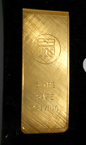 Balfour UPS 3 Year Safe Driving Gold Filled Money Clip with Case SD4