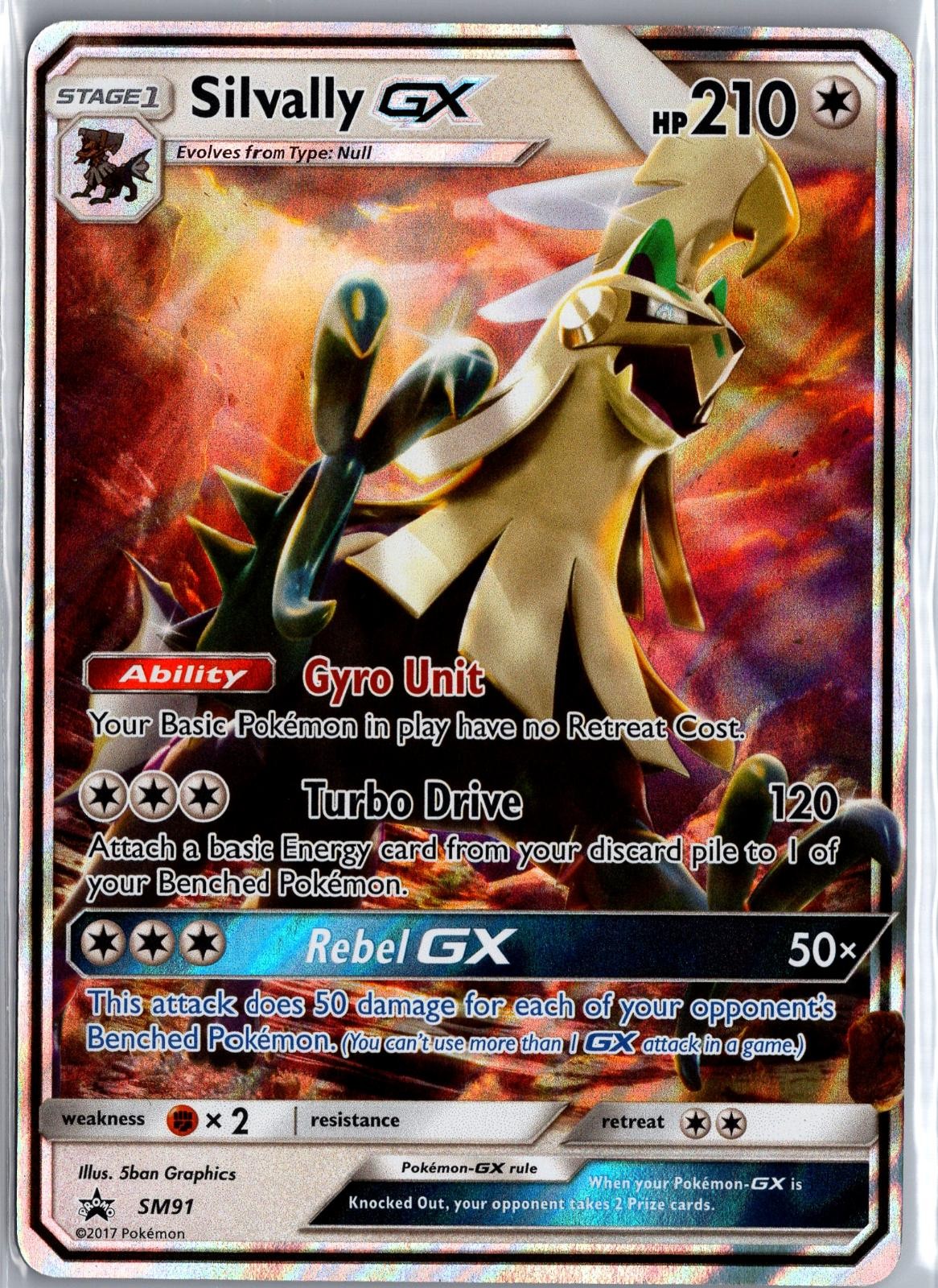 Silvally GX - SM91 Holo Promo Sun & Moon Promo Pokemon Heavily Played