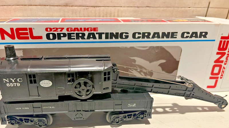 LIONEL #6-6579 GAUGE O ;NEW YORK CENTRAL 4 WHEEL  CRANE CAR