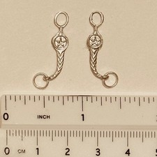 RDLC Traditional 1:9 Scale FANCY WESTERN BIT with Texas Star Conchos - SILVER