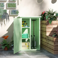 Garden Shed Wooden Garden Tool Storage Shed W/ 2 Shelves 75 X 56 X115Cm