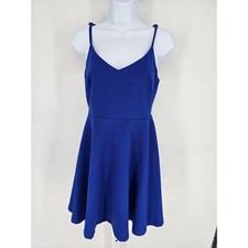Lulus Womens Sz S A Line Mini Dress Bright Royal Blue Sleeveless