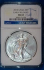 2015 U.S. SILVER AMERICAN EAGLE - KM#273 - EARLY RELEASES - NGC - MS69