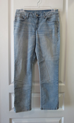 JLO Light Blue Denim Cotton Stretch Pockets Capri Jeans Size 6