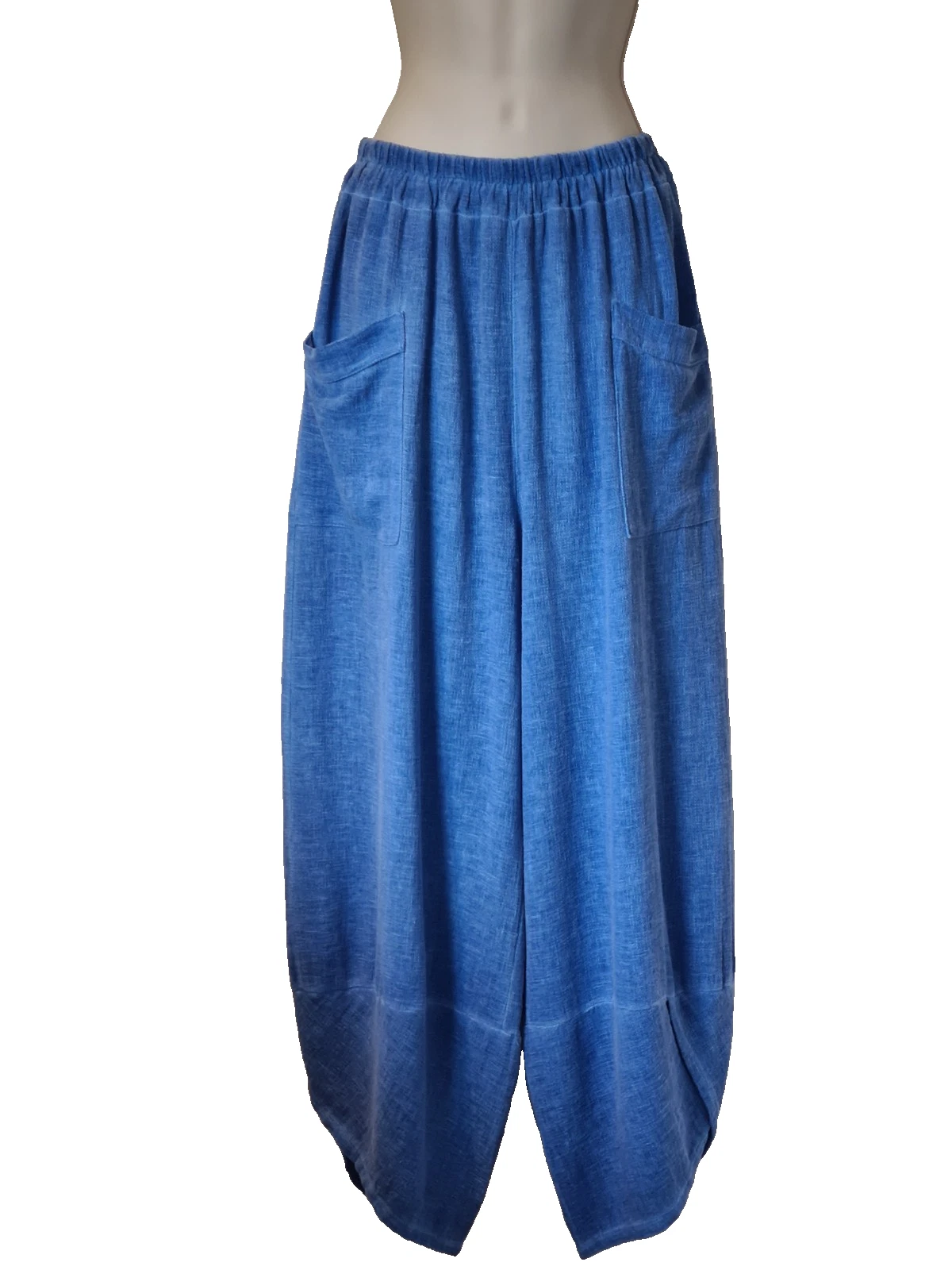 Italian Washed Linen Trousers Barrel Leg Lagenlook Elastic Waist One Size 10-14
Opens in a new windo