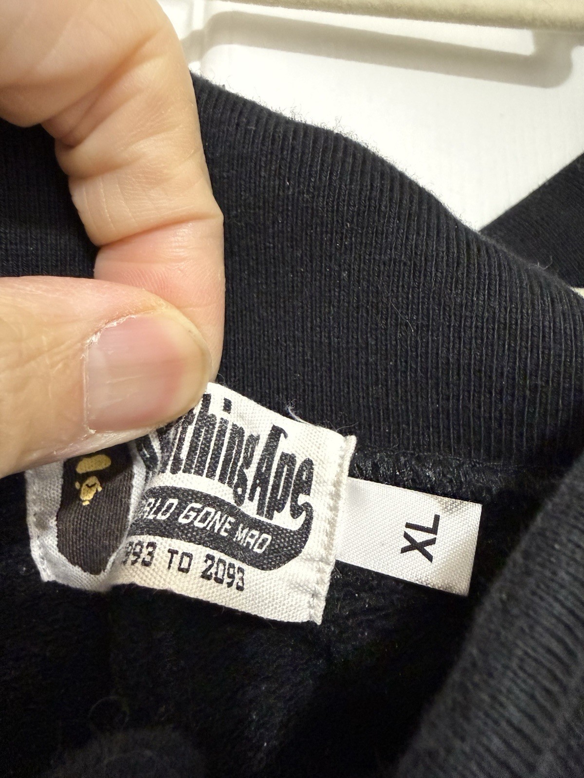 A Bathing Ape (BAPE) Shark Sweat Pants BLACK Relaxed Fit XL thumbnail 2