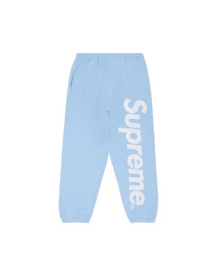 Pantalon de survêtement Supreme satin appliqué FW24 bleu clair taille S EXPÉDIÉ AUJOURD'HUI