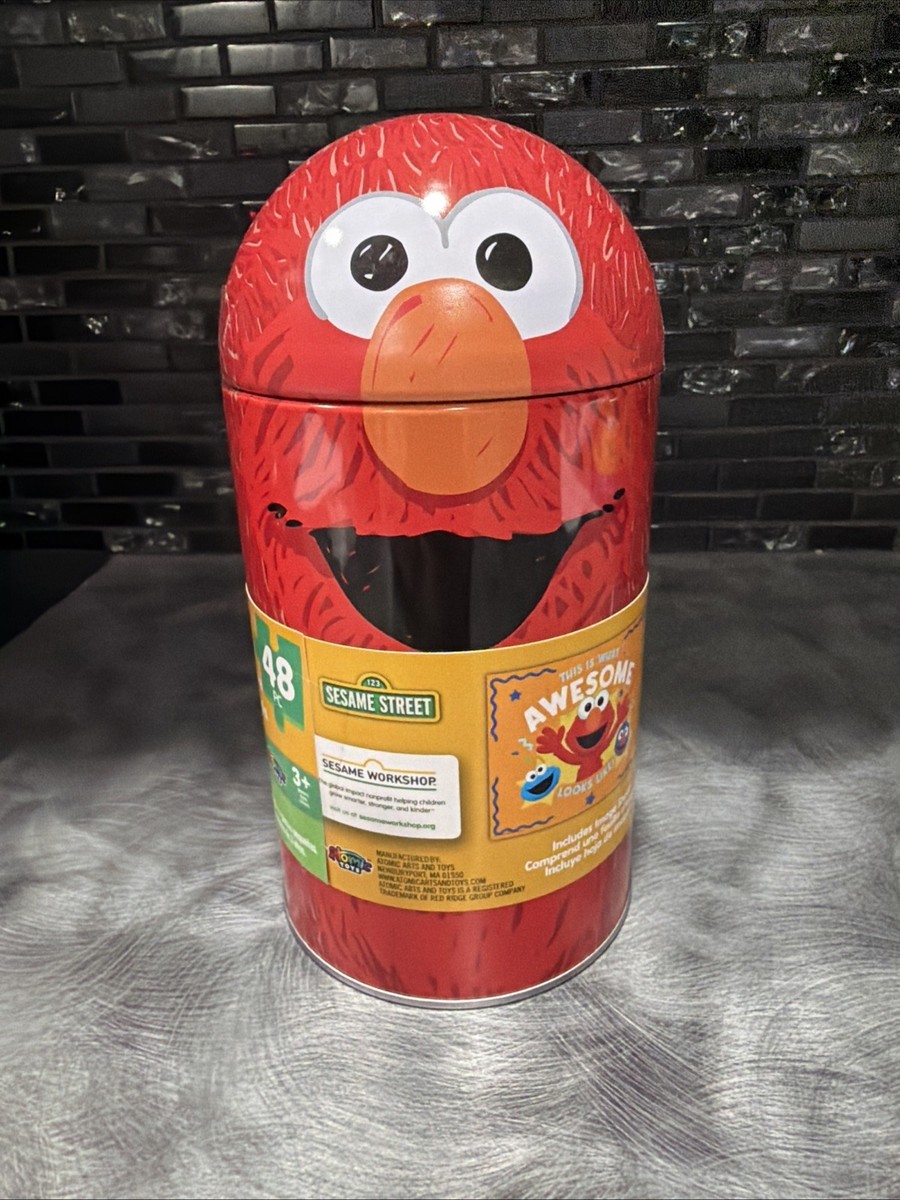 Sesame Street Elmo 48 Piece Puzzle In Collectible Reusable Tin