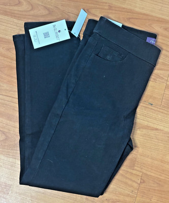 Gloria Vanderbilt Amanda Pull On Pants Black Womens Size 6 Short New