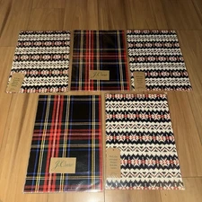 J. Crew Christmas Plaid & Knit Wrapping Paper Sheets 5 Pkgs 2 Sheets 31” NEW #2
