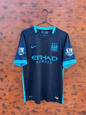 MANCHESTER CITY 2015/2016 AWAY FOOTBALL SHIRT NIKE SIZE M ADULT
