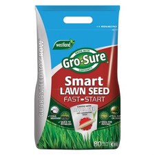 Westland Gro-Sure Smart Fast Start Bag 80sqm 3.2Kg Grass Lawn Seed Grow Easy Bag 8.43 per kilo