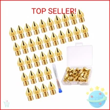 TUPARKA 40Pcs 0.4mm Ender 3 Nozzle Kit 3D Printer Nozzles MK8 Brass Extruder Noz