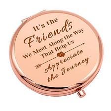 Friends Gifts for Girls Rose Gold Compact Mirror for Best Friends For Friends