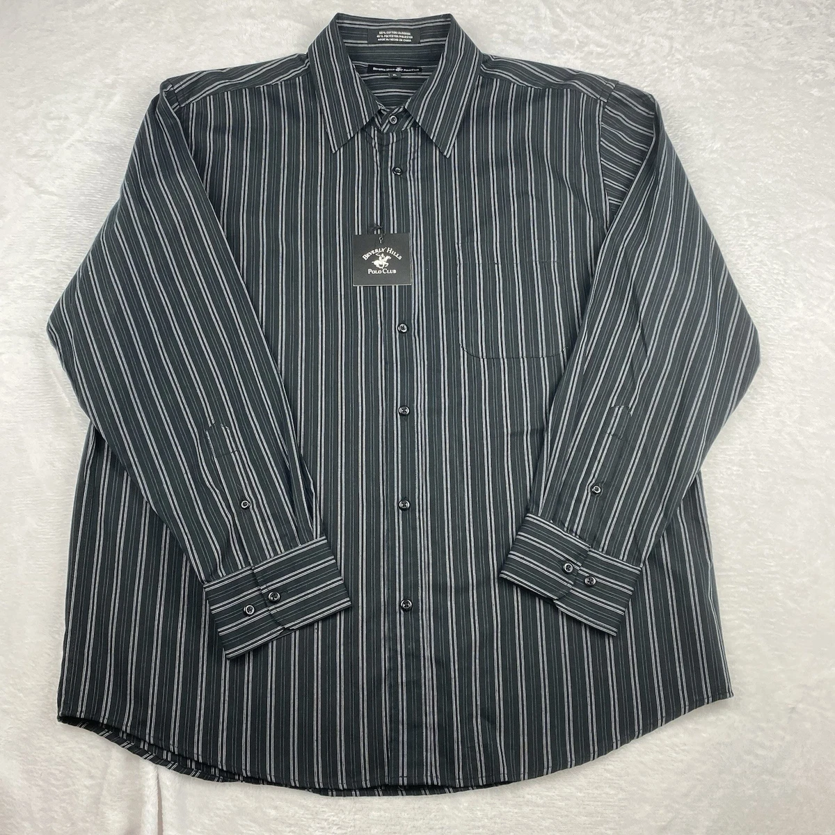 beverly hills polo club men's dress shirts Mens Beverly Hills Polo Club brown button down shirt