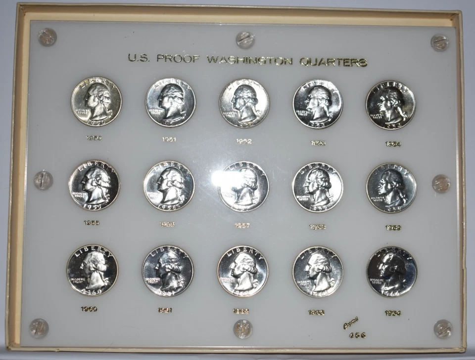 1950 - 1964 Washington Quarters Proofs Collection in a Capital Plastics Holder - Image 4 of 4
