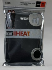 32 Degrees HEAT Kids Long sleeve crew neck Legging set Base Set black 8/10 M