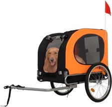Pet Bike Trailer Large Foldable Dog Stroller Pet Cart Carrier Quick Release