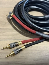 Set of 2 Canare 4S11 Speaker Cable,  Ultrasonically-Welded Bi-Wire Terminations