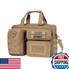 Tactical Baby Gear Deuce 4th Gen Diaper Bag for Dads w/Changing Mat, Coyote Brow