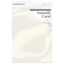 Craft Perfect Smooth Cardstock 8.5"X11" 5/Pkg-Ivory