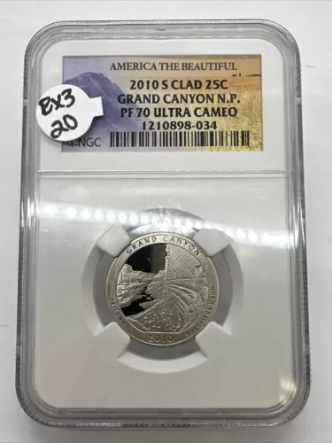 2010-S GRAND CANYON CLAD NP QUARTER - NGC PF 70 ULTRA CAMEO (BX3-20)