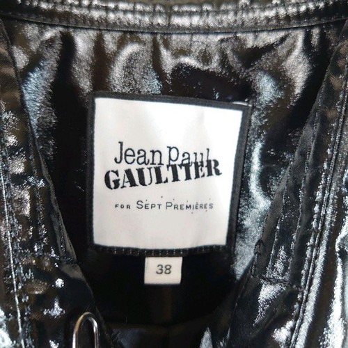 Jean Paul Gaultier For Sept Premieres Black Spring Coat Belt 38 Women outer - Picture 15 of 17