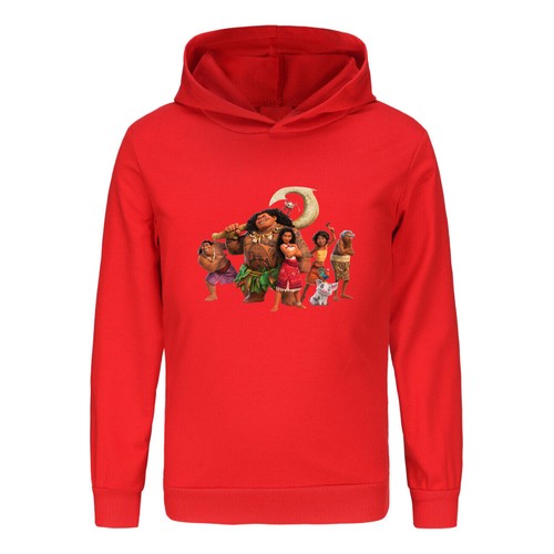 Unisex Kids Girls Moana Cosplay Casual Hoodie Jumper Long Sleeve Pullover Top UK - Picture 7 of 51