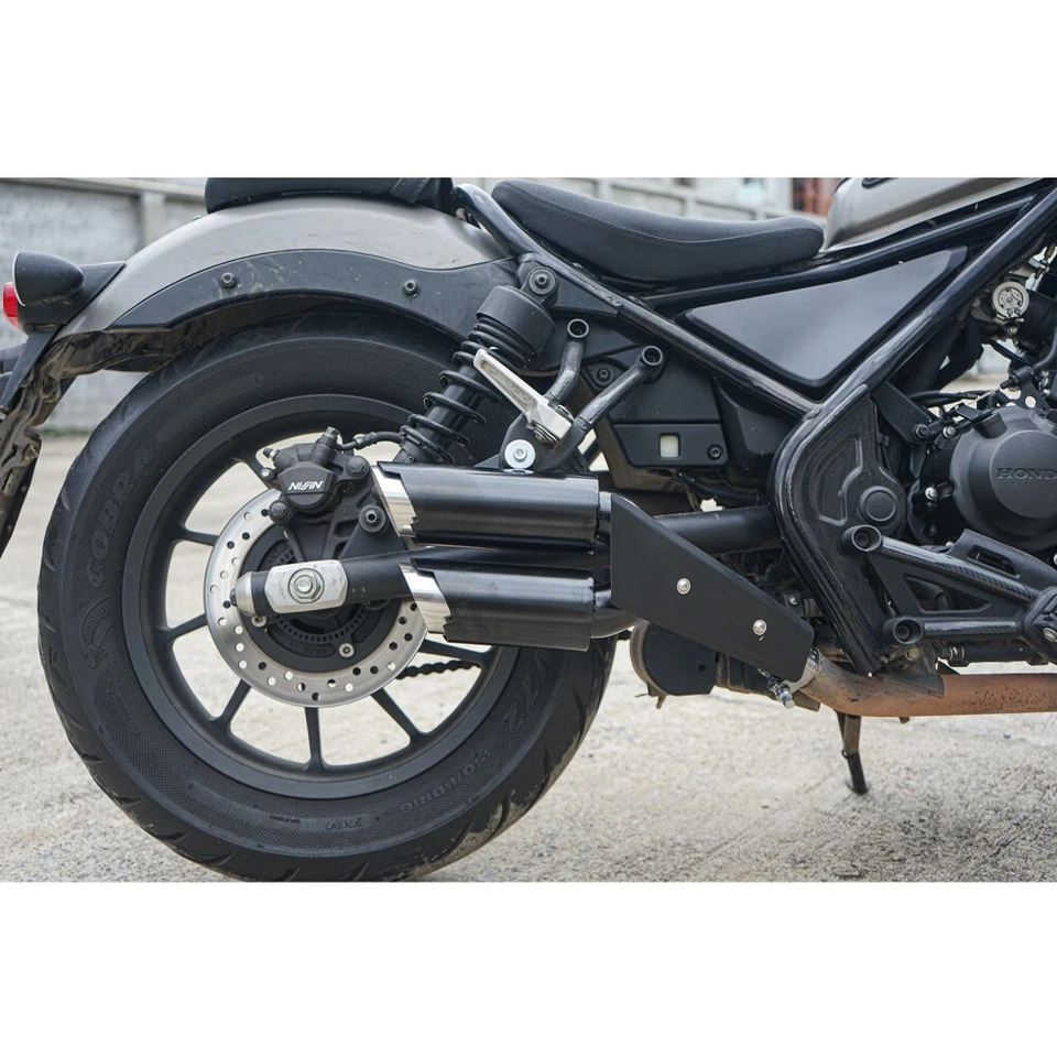 DUAL EXHAUST SYSTEM STAINLESS MUFFLER PIPE FIT HONDA REBEL CMX 300 500 2017-2024 Foto 3 de 4