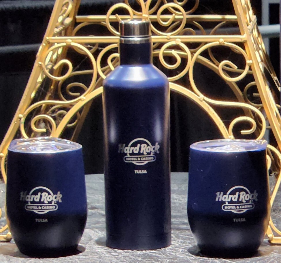 Hard Rock Hotel Casino Tulsa Stainless Steel Wine & Tumbler Set