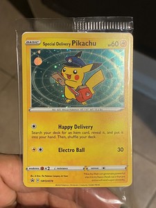 Special Delivery Pikachu Promo Card Pokemon Center Exclusive W/ Swirl