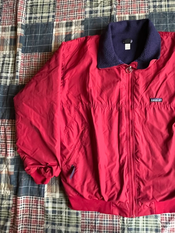 复古 Patagonia 全拉链羊毛衬里夹克外套男式 XL 码美国制造 — 第 3/4 张图片