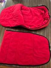 Bugaboo red fleece stroller insert baby warmth cosy toes cosytoes cozy blanket