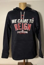 Majestic Cleveland Indians “Came To Reign” 2016 Postseason Hoodie Size Small