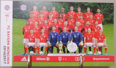 FC Bayern München Sammlerkarte Das Team 2016/2017 Mannschaftsfoto FCB #FP336