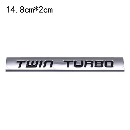 TWIN TURBO Matte Red Metal Decal Sticker Badge Emblem Motors Diesel 3D Racing - Bild 4 von 13