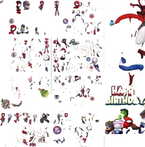 Человек-паук разноцветные татуировки вечеринки сувениры и наполнители для сумки