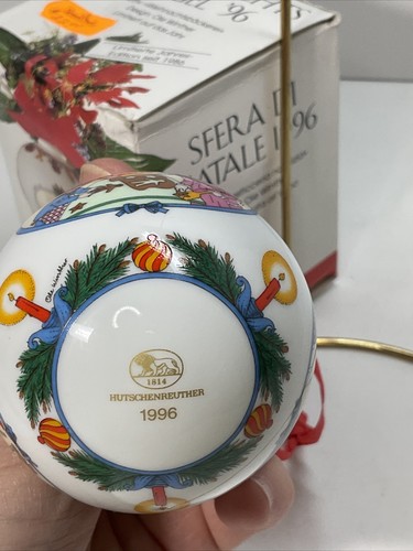 Weihnachts Kugel Porcelain 1996 Christmas Pastries Ltd. Edition Ornament 2-1/2in - Picture 5 of 9