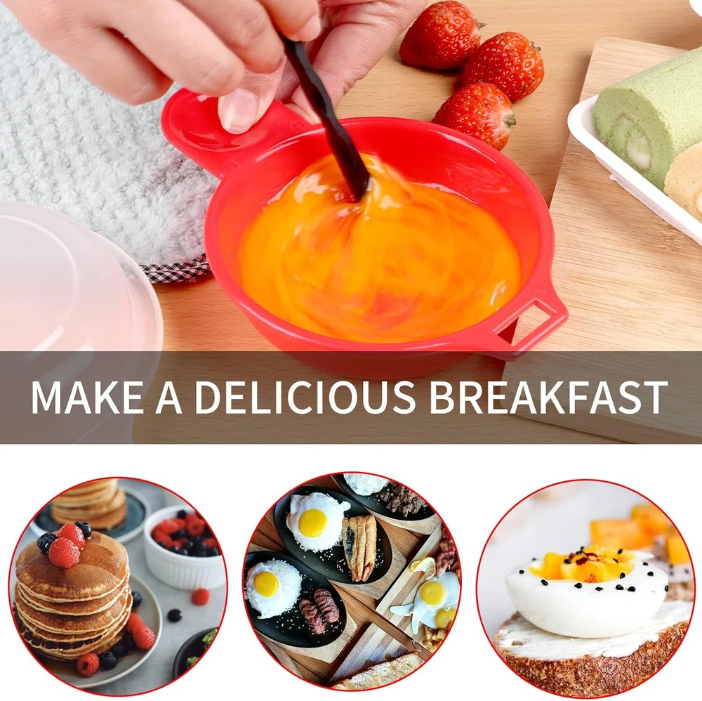 2 sets Microwave Egg Cooker,1 Minute Fast Hamburg Omelet Maker Red 2 sets Microwave Egg Cooker,1 Minute Fast Hamburg Omelet Maker Red