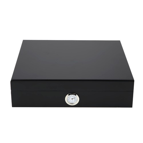 Mini Humidor Cigar Box Vintage Wooden Cigarette Container Storage Case (Black) - Picture 6 of 9