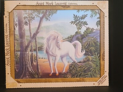 はせくらみゆき　White Forest　ユニコーン　馬　アート　絵 Amazon.co.jp: 絵画 花畑の白いユニコーンインテリア 絵画 馬 アート