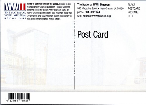 New National WWII Museum Postcard Battle of the Bulge Berlin Exhibit UNP 11769a - Picture 2 of 5