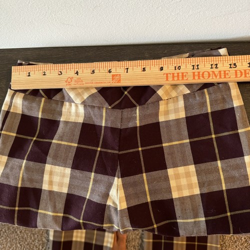 Burberry Girls plaid wide leg pants size 12, side zip & button untailored hem. - Picture 10 of 16