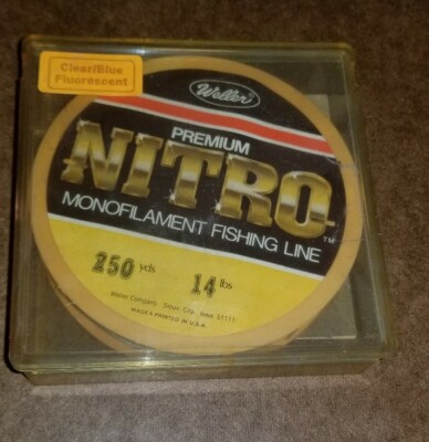 Vintage Weller Premium Nitro Monofilament Fishing Line 250 Yds 14 Lbs 