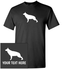 German Shepherd Silhouette T-Shirt, Men Women Youth Kids Long Tank Custom Tee